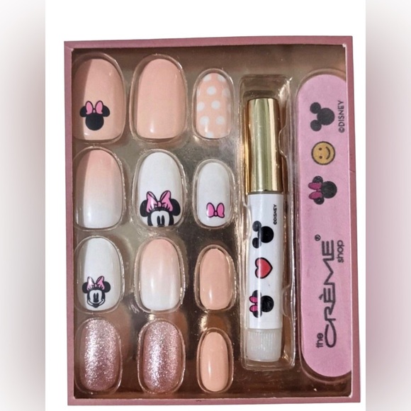 The Creme Shop x Minnie Mouse Press-On Gel effect reusable Nail set New - Picture 6 of 8